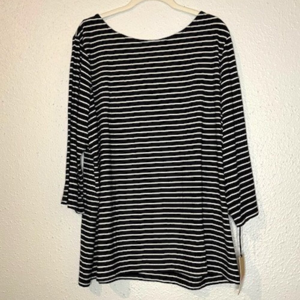 Halogen Low Back Striped Top Size 3X